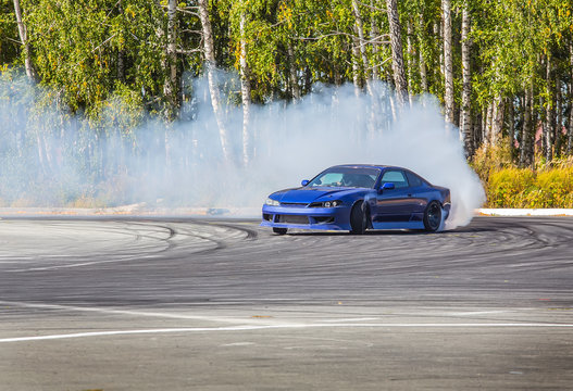 Car Drifting On Speed Track