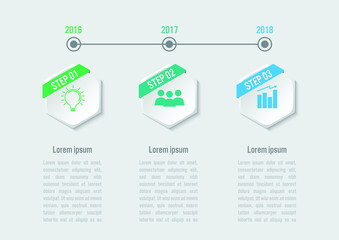 Business infographic polygonal shape diagram template. Vector illustration