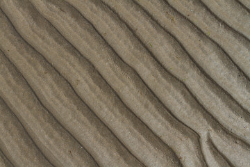 Sand Textures on the wet sand of a beach 