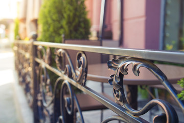 A street cafe on a summer sunny day.