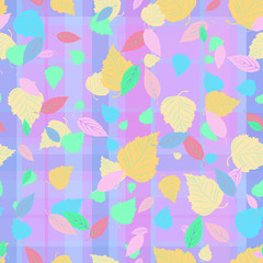 Abstract seamless background of autumn leaves