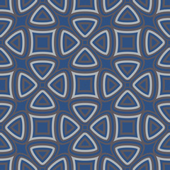 Seamless floral pattern. Dark blue background with flower designs - 215078956