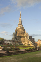 Fototapeta na wymiar Famous Thai temple, Wat Phra Si Sanphet in Ayutthaya, Thailand