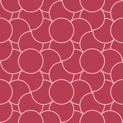 Red and pale pink geometric ornament. Seamless pattern