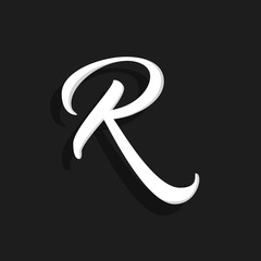 Vector Handwritten Logo Letter R