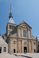 Fototapeta na wymiar Abadia medieval Mont Saint Michele, Normandia , Francia