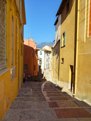 Menton - View of buildings in the old town