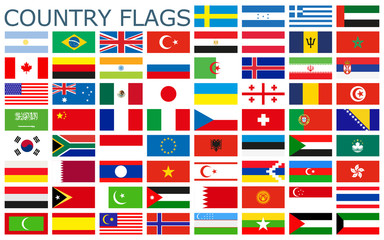 Naklejka premium World flags all vector