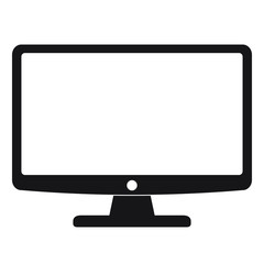 Monitor icon, modern tv icon, TFT LED wide screen smart tv icon
