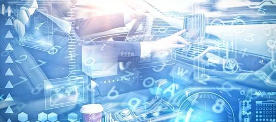 Composite image of digital interface