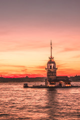 View of famous Maiden Tower,a medieval building