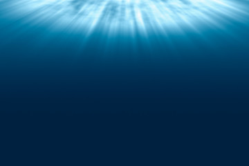 3d rendering, blue ocean background