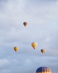 Group of air balloons flying in the sky