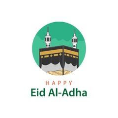 Fototapeta premium Happy Eid Al Adha Vector Template Design Illustration