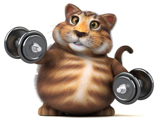 Fun cat - 3D Illustration