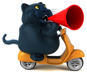 Naklejka premium Fun cat - 3D Illustration