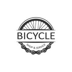 Bike badge vector. Bike logo
