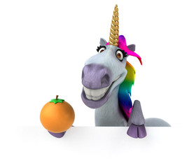 Fun unicorn - 3D Illustration