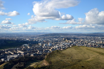 view of edinburgh from Arthur's seat