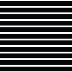 Seamless vector classic stripe pattern with horizontal parallel stripes in black with a white background. Texture background.