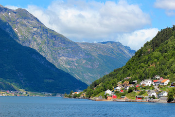 Fototapeta na wymiar View of Hardanger fjord, Hordaland county, Norway