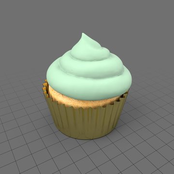Cupcake with frosting swirl