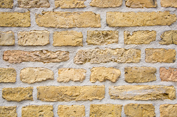 Close up image of a brick wall background.