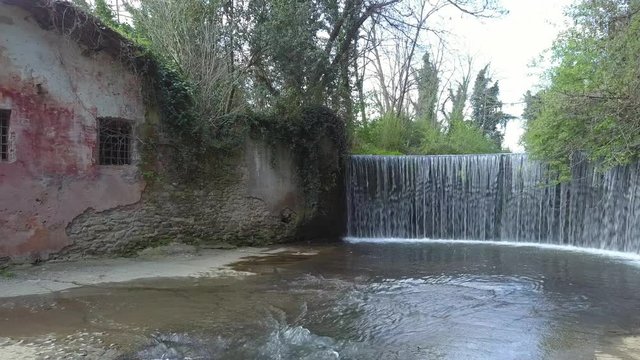 Veio Park - Waterfall near the windmill and a little lake