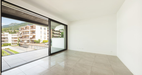 Interior of modern apartment, nobody inside, empty space