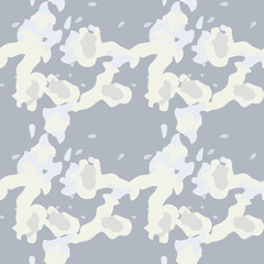 Military camouflage seamless pattern in beige or light yellow and different shades of grey color