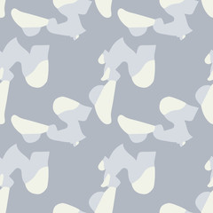 Military camouflage seamless pattern in beige or light yellow and different shades of grey color