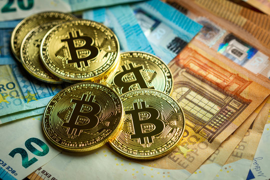 Bitcoin and Euro Background