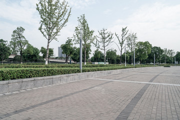 Park, the foreground is pedestrian pavement