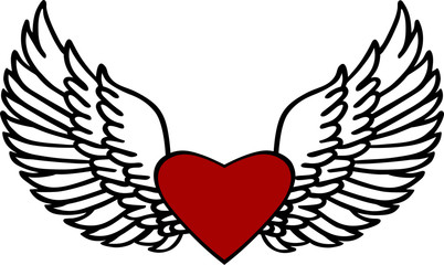 Wings & Heart Classic Design