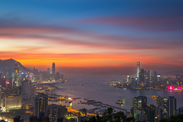 Fototapeta na wymiar Hong Kong Cityscape