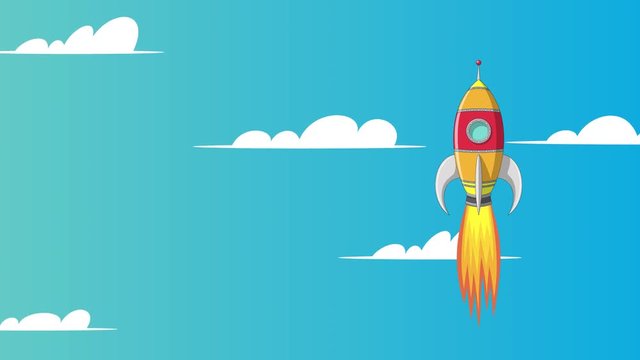 Animated Rocket Launch, Loop 