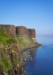 Kilt Rock Mountains Cliff from Meatfalls View Point in Summer Scotland UK