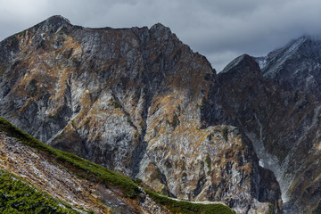 紅葉の後立山稜線（不帰の嶮）