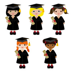 Girls in their graduation