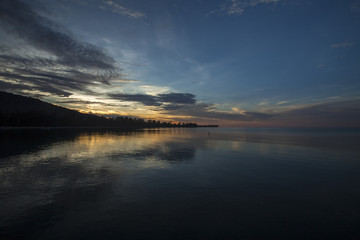 Sunset on the beach, Burong Mandi Beach, Belitung Island Indonesia