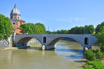 Rome, view of the Principe Amedeo Savoia bridge