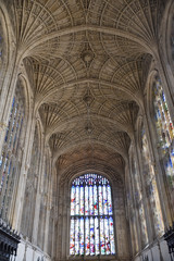 Obraz premium Nef gothique de King's Church à Cambridge, Angleterre