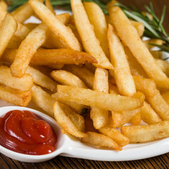 Close up shot of french fries