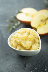 Homemade apple puree