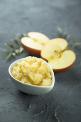 Homemade apple puree