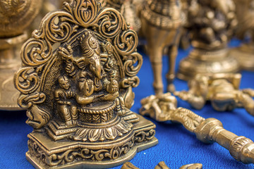Closeup of deity Ganesha, India