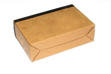 simple Closed brown carton box isolated over white background