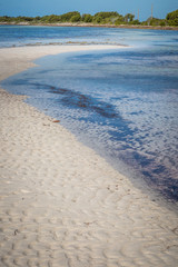 Low blue water flats of Bahia Honda Bay in Florida Keys.