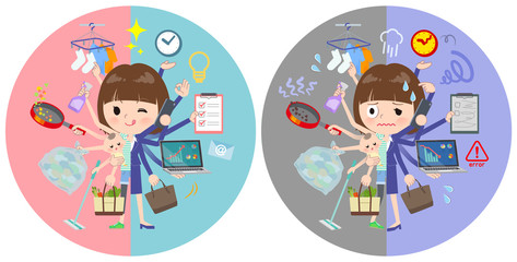 mischievous young  women_mulch task switch