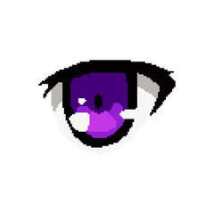 vector pixel art anime eye cartoon